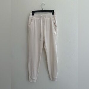 ALO Ribbed Off-White Sweatpants